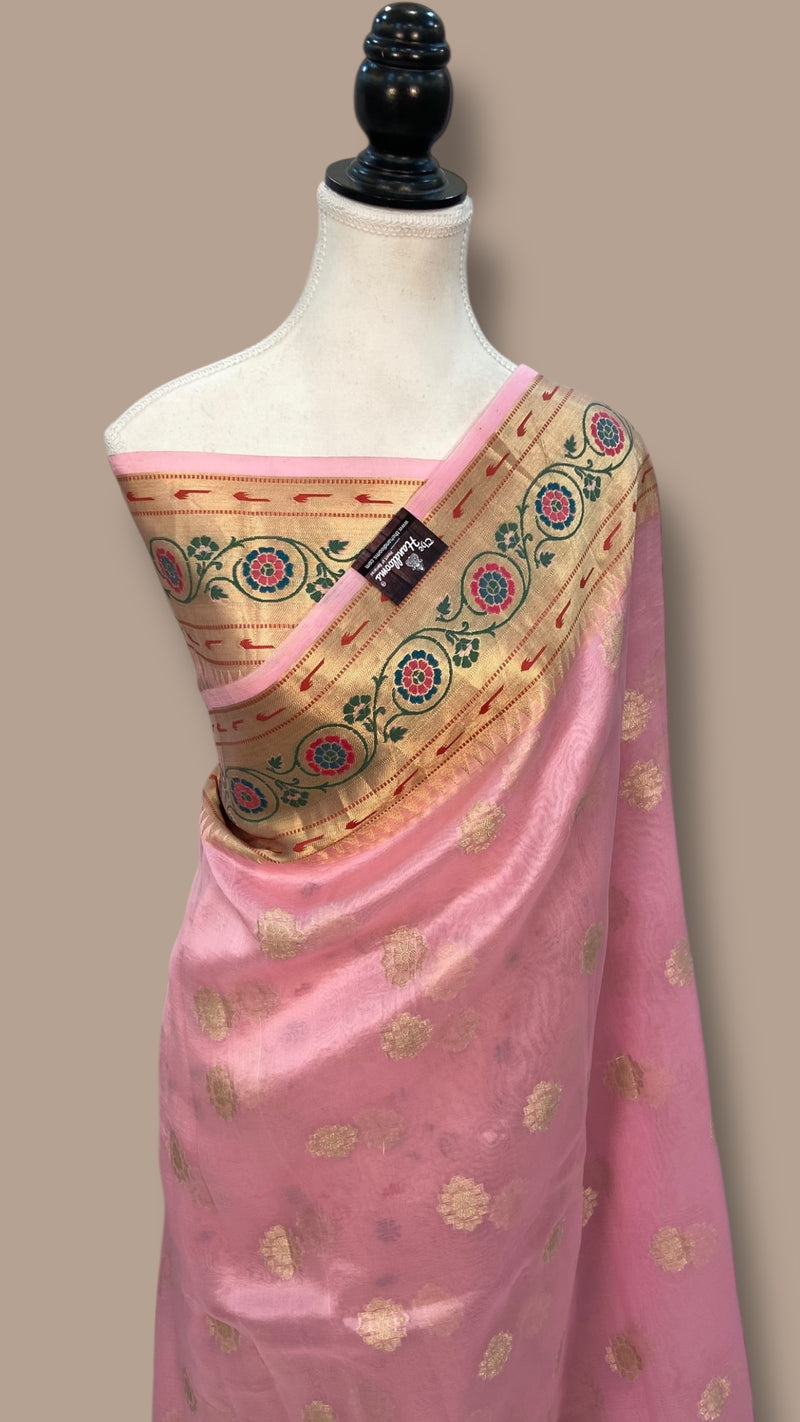 Pure Kora Handloom Banarasi Saree - The Handlooms