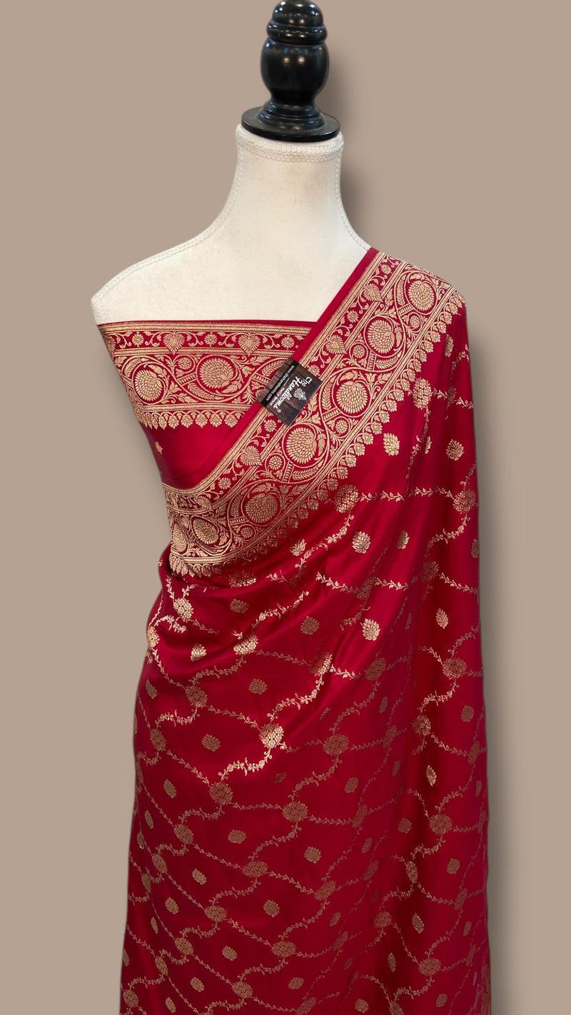 Pure Mushroo Silk Handloom Banarasi Saree - The Handlooms