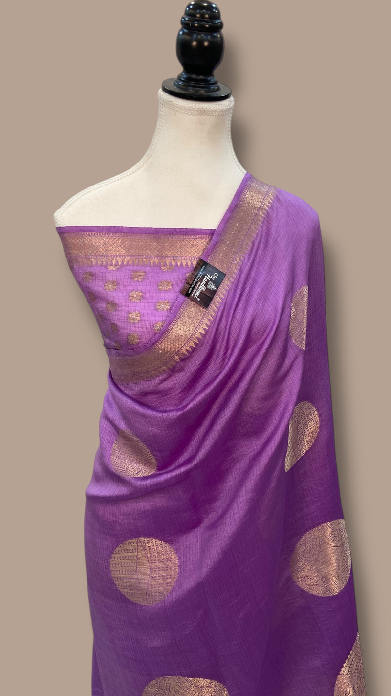 Pure Kota Chex silk Banarasi Handloom Saree - The Handlooms