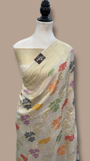 Tussar Georgette Handloom Banarasi Saree - The Handlooms