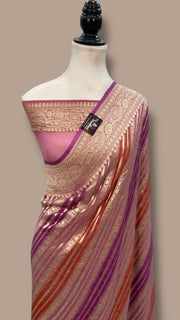 Khaddi Georgette Handloom Banarasi Saree - The Handlooms