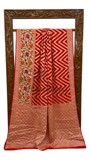 Pure Chiffon Khaddi Banarasi Saree - The Handlooms