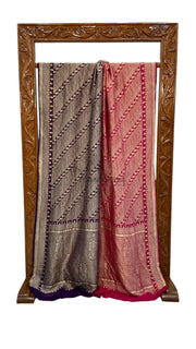 Khaddi Georgette Handloom Banarasi Saree - Tanchui Brocade - The Handlooms