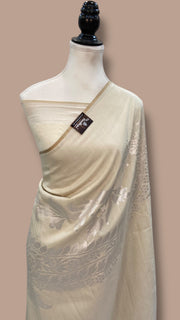 Moonga Georgette Handloom Banarasi Saree - The Handlooms