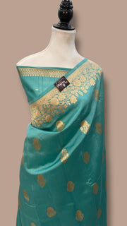 Pure Katan Silk Banarasi Handloom Saree - All over Kadua motifs - The Handlooms