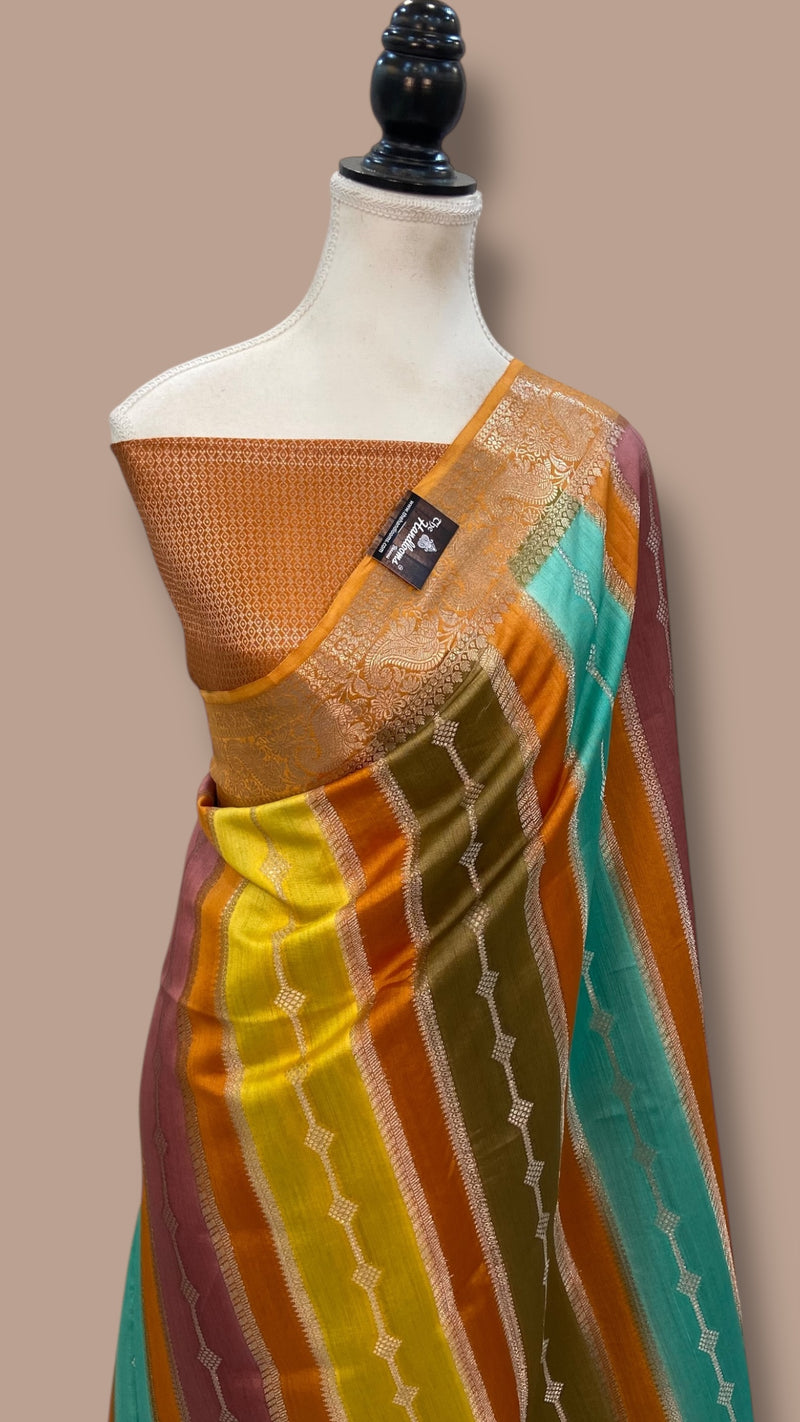 Pure Chiniya Silk Handloom Banarasi Saree - The Handlooms