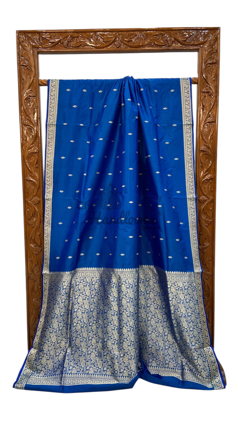 Pure Katan Silk Reshmi Zari Banarasi Handloom Saree - The Handlooms
