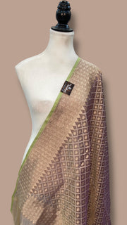 Pure Tissue Reshmi Zari Banarasi Brocade Handloom Dupatta - The Handlooms