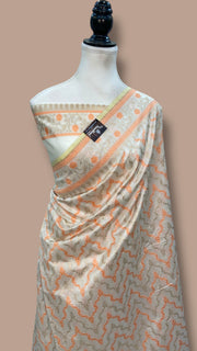 Pure Moonga Khaddi Handloom Banarasi Saree - The Handlooms