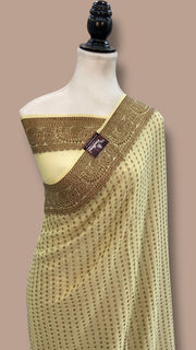 Pure Chiffon Khaddi Banarasi Saree - The Handlooms