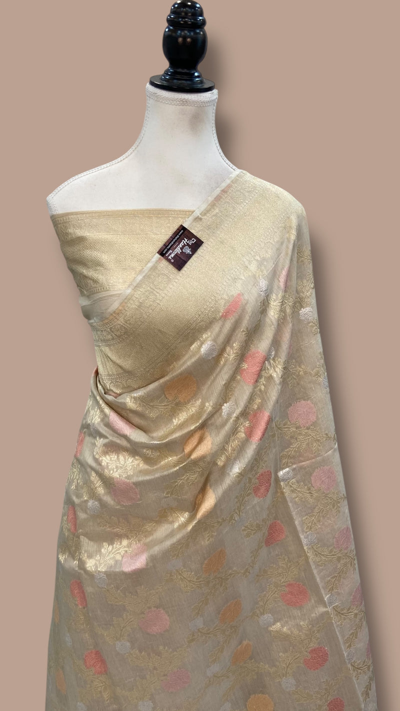 Moonga Georgette Handloom Banarasi Saree - The Handlooms