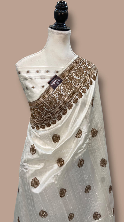 Pure Tussar Silk Handloom Banarasi Saree - The Handlooms