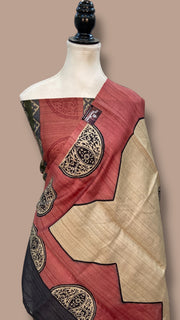 Pure Tussar Silk Banarasi Dress material - The Handlooms