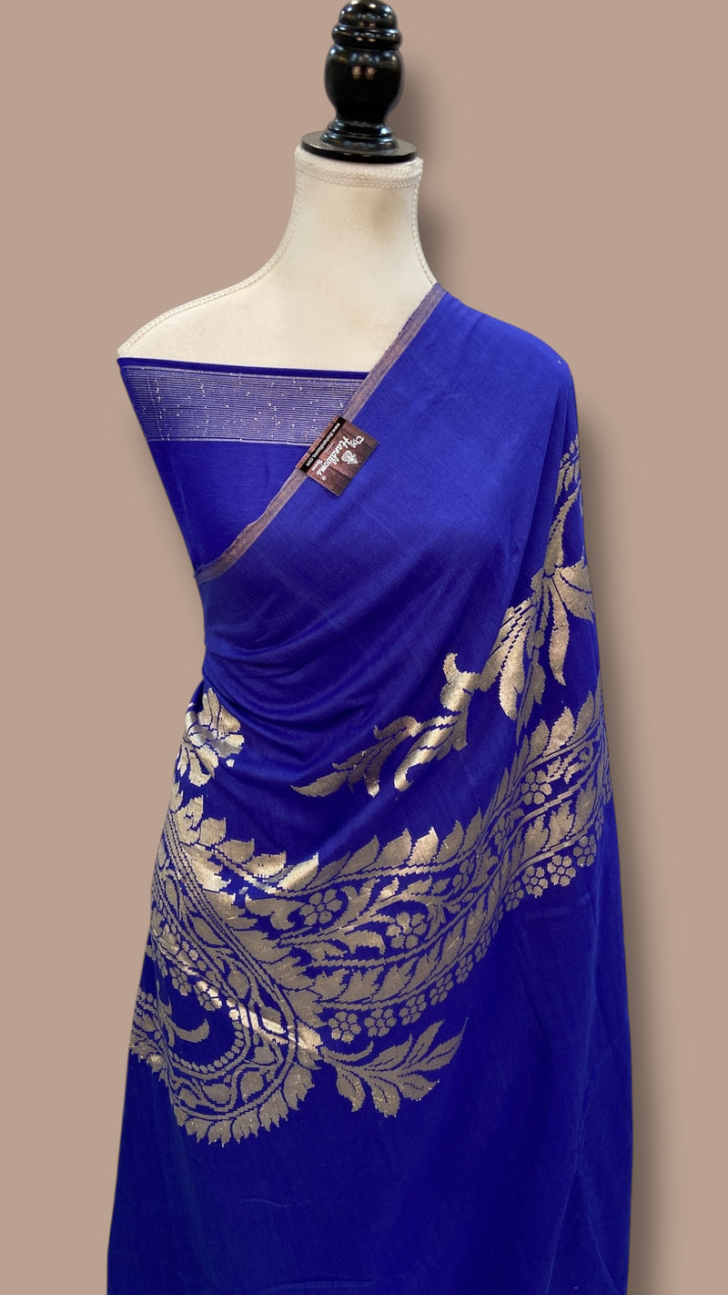 Moonga Georgette Handloom Banarasi Saree - The Handlooms