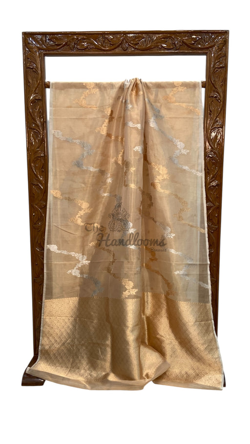 Pure Kora Tissue Handloom Banarasi Saree - The Handlooms