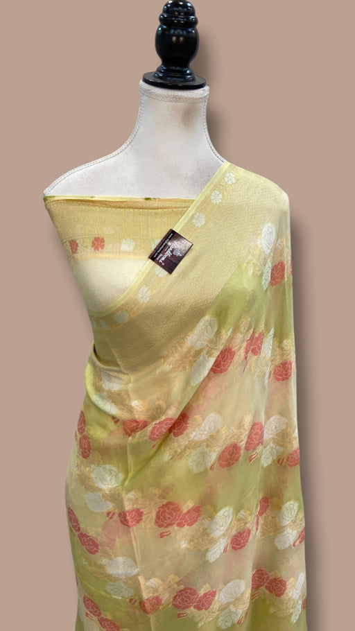 Pure Chiffon Khaddi Banarasi Saree - The Handlooms