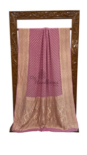 Khaddi Georgette Handloom Banarasi Saree - The Handlooms