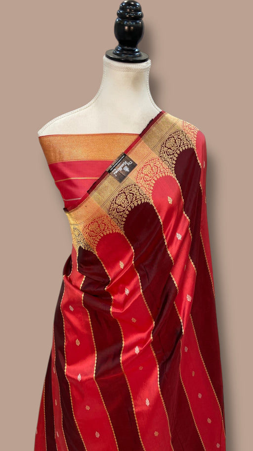 Pure Katan Silk Banarasi Handloom Saree - Rangkat - The Handlooms