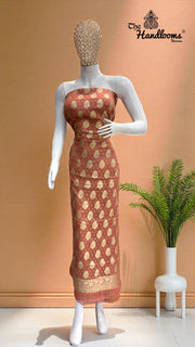 Tissue Khaddi Georgette Banarasi Dress material - The Handlooms