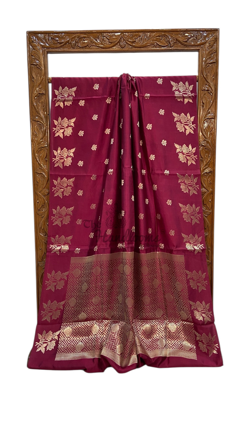 Pure Mango Silk Banarasi Handlokom Saree