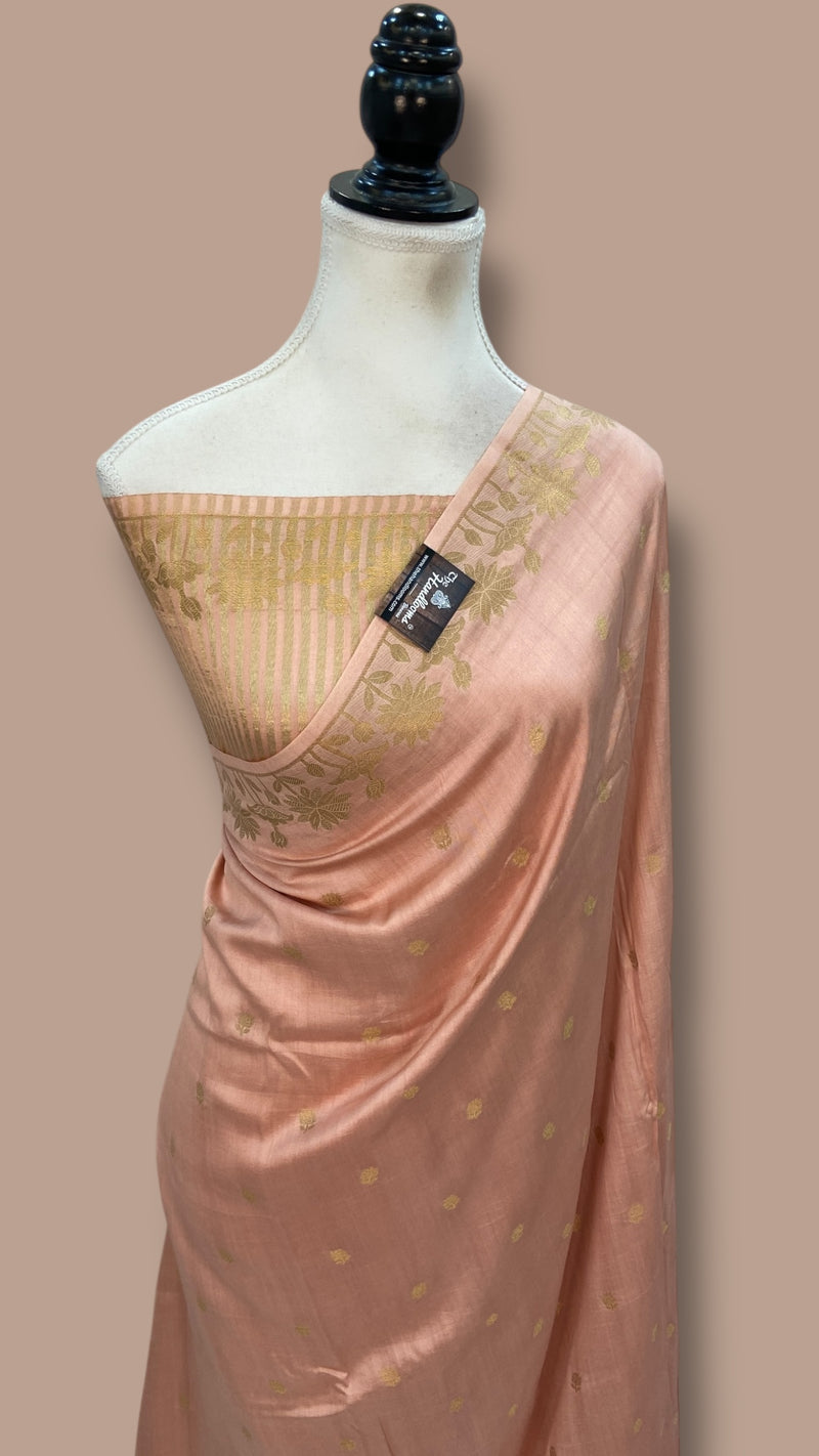 Moonga Georgette Handloom Banarasi Saree - The Handlooms