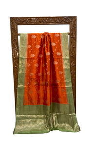 Pure Chiniya Silk Khaddi Handloom Banarasi Saree - The Handlooms