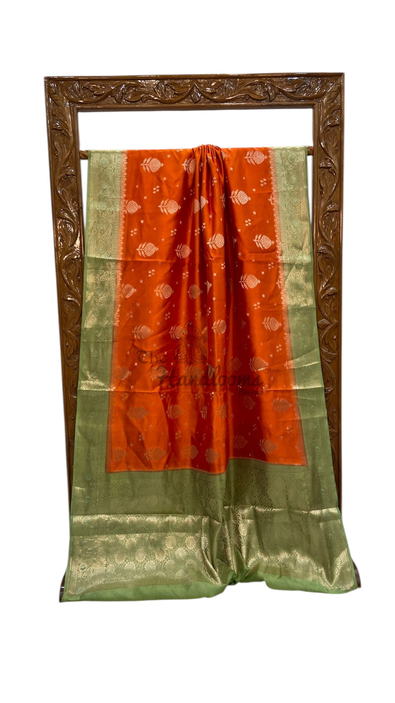 Pure Chiniya Silk Khaddi Handloom Banarasi Saree - The Handlooms