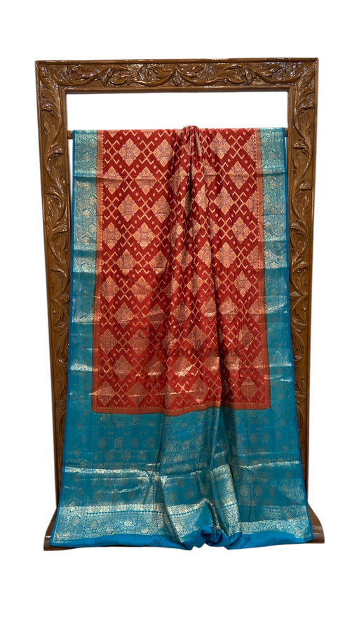Pure Chiniya Silk Handloom Banarasi Saree - The Handlooms