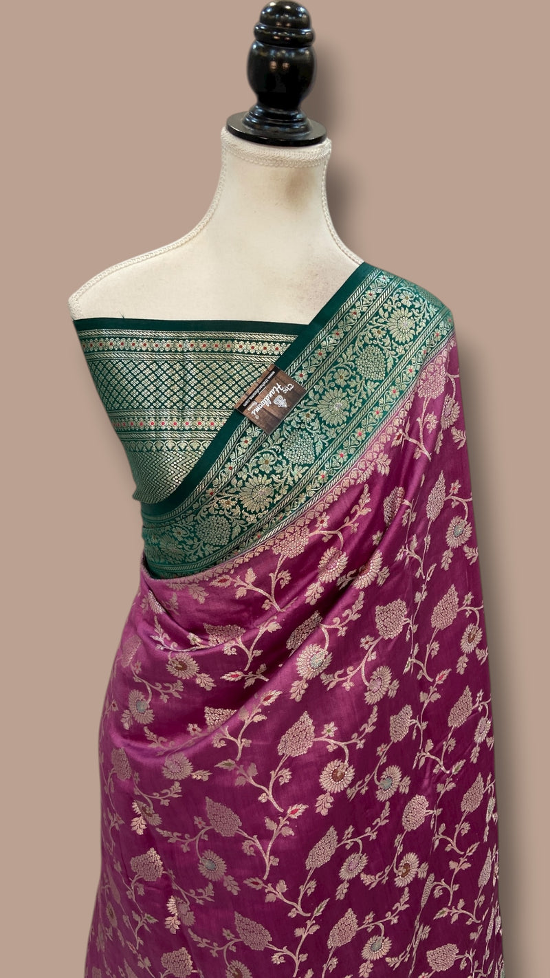 Pure Chiniya Silk Handloom Banarasi Saree - The Handlooms
