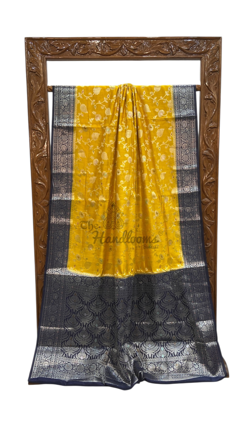 Pure Chiniya Silk Handloom Banarasi Saree - The Handlooms