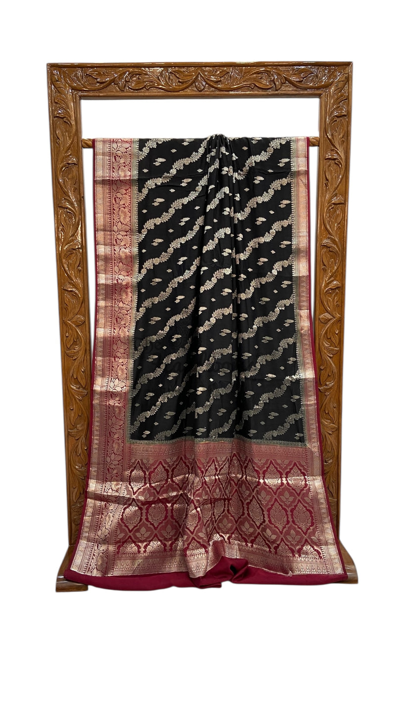 Pure Chiniya Silk Handloom Banarasi Saree - The Handlooms