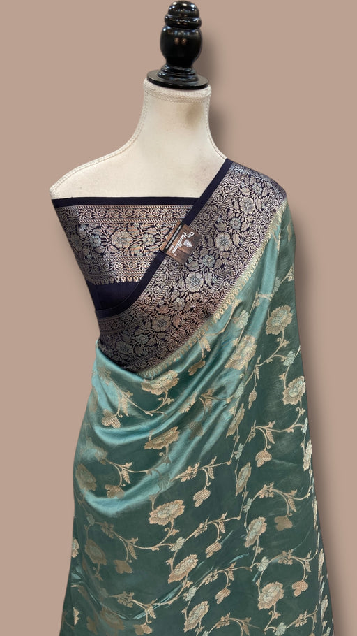 Pure Mango Silk Banarasi Handloom Saree - The Handlooms