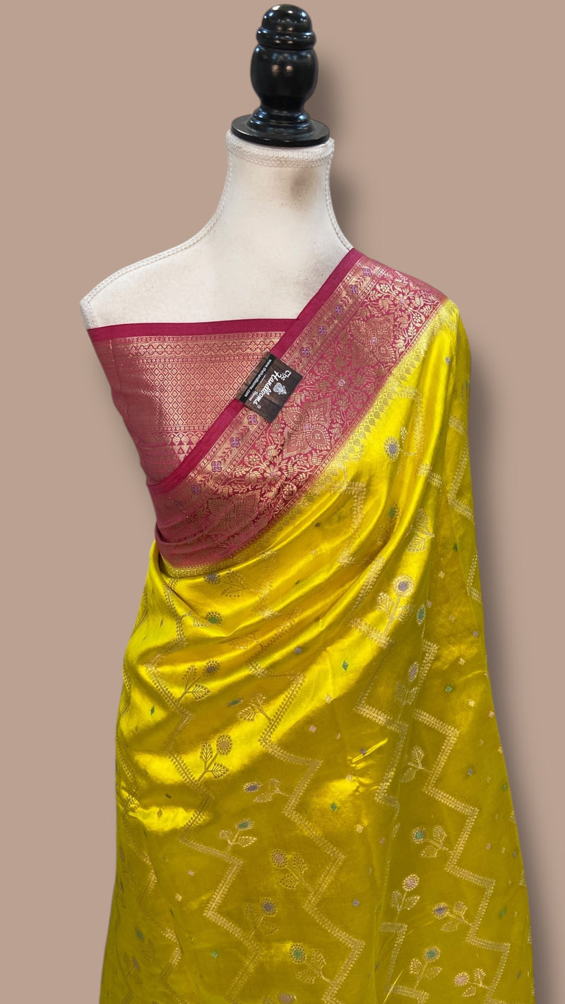 Pure Dupion Silk Banarasi Saree - The Handlooms