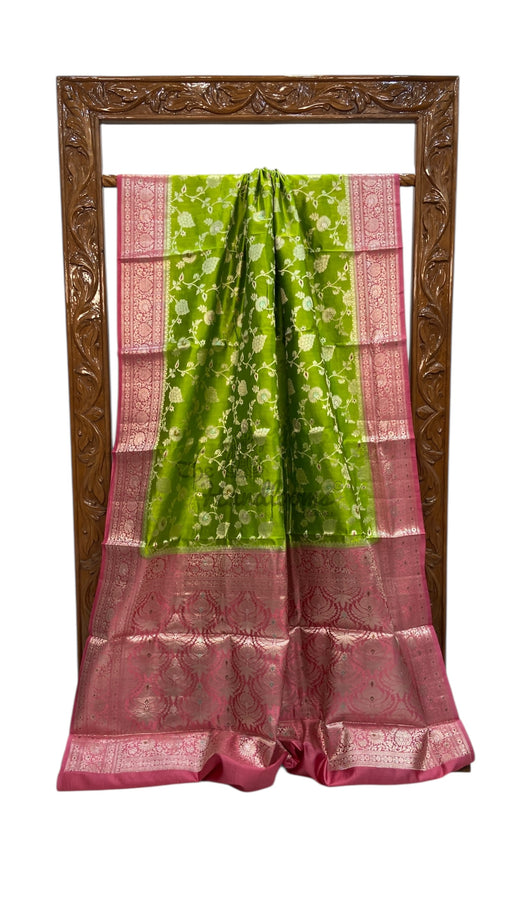 Pure Dupion Silk Banarasi Saree - The Handlooms