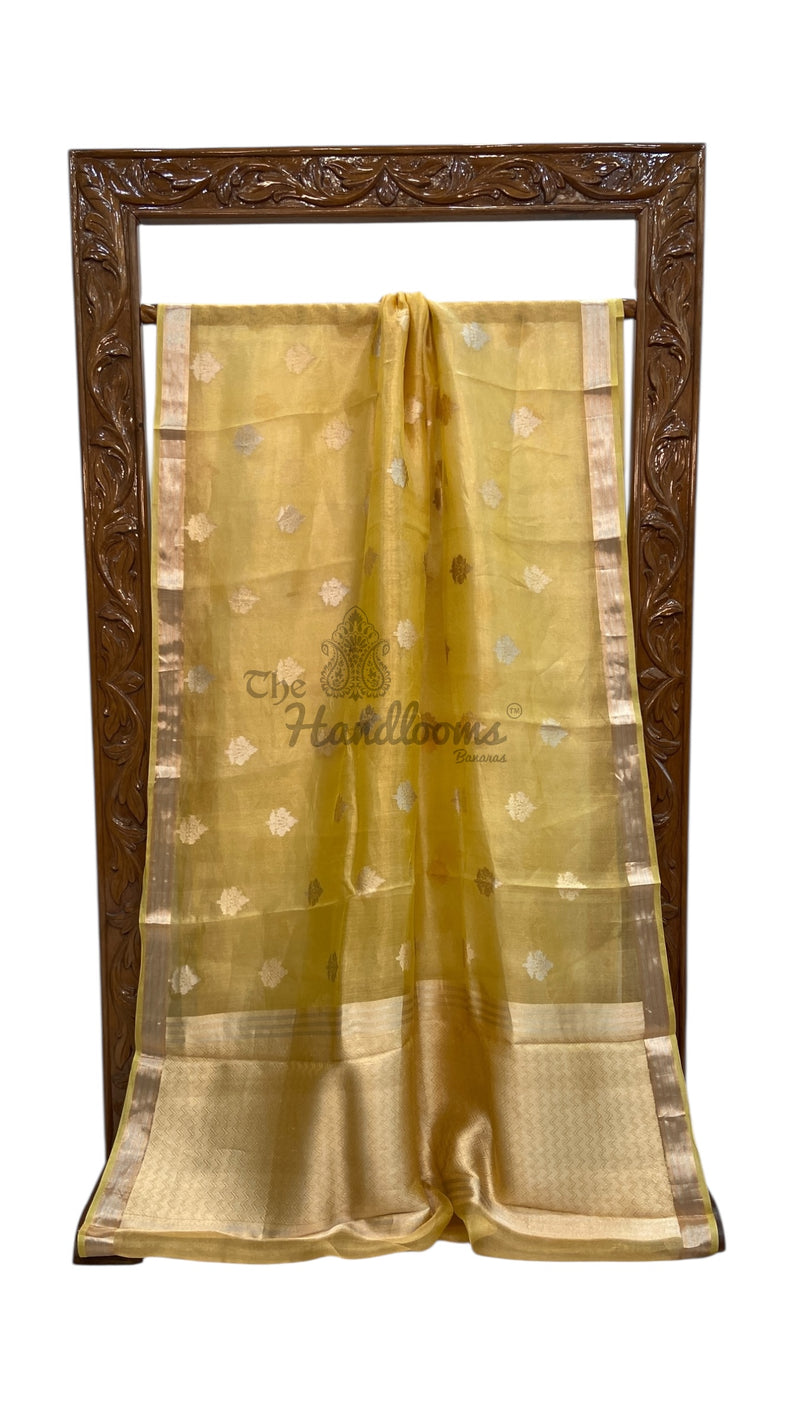 Pure Kora Tissue Handloom Banarasi Saree - The Handlooms