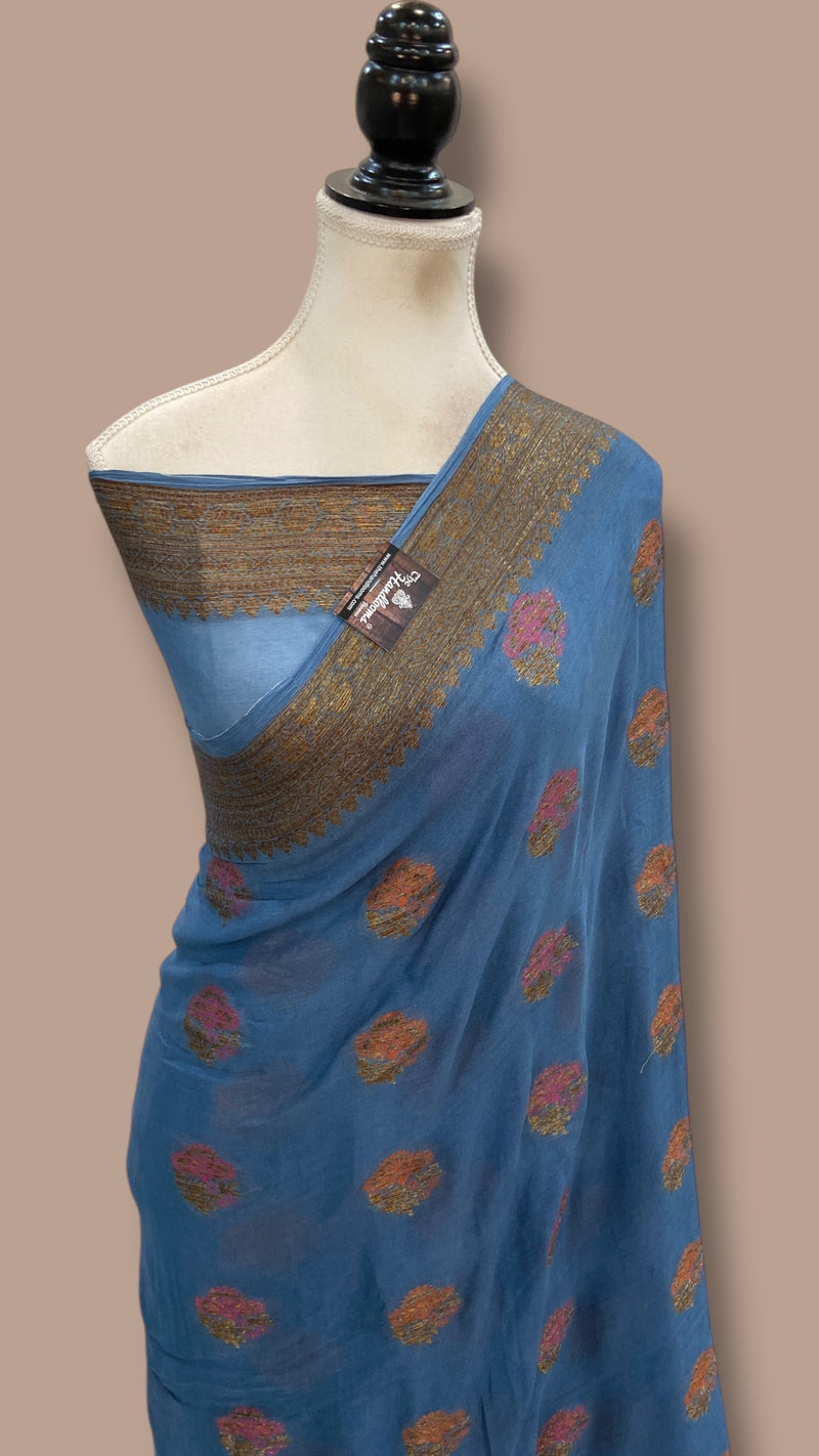 Pure Chiffon Khaddi Banarasi Saree