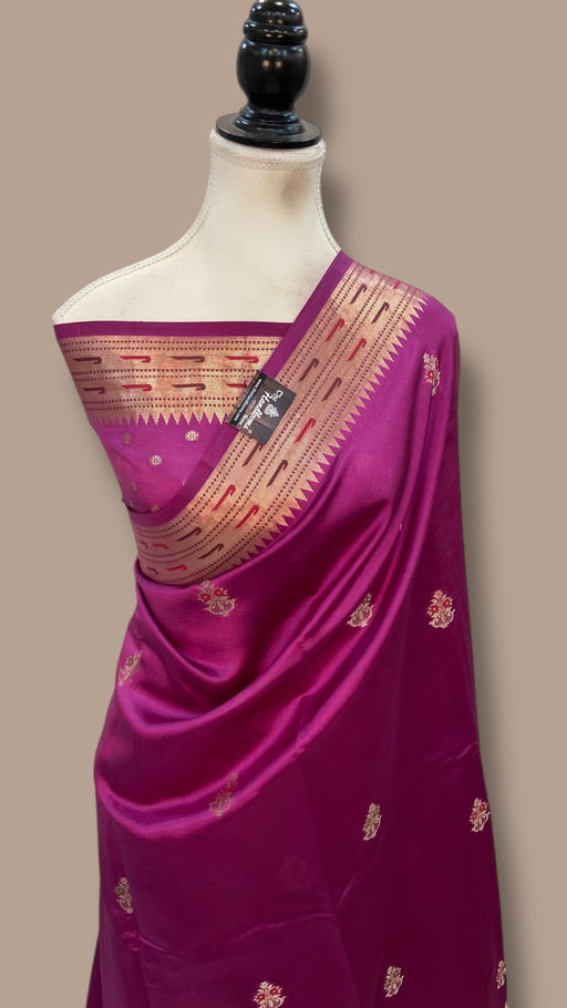 Pure Mango Silk Banarasi Handloom Saree - The Handlooms