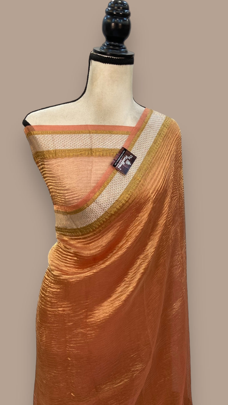 Pure Kora Tissue Handloom Banarasi Saree - The Handlooms