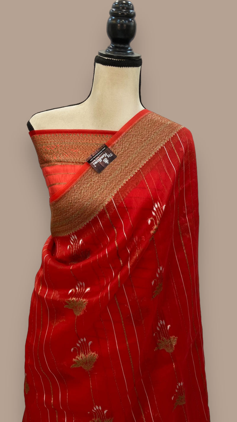 Pure Kora Handloom Banarasi Saree - The Handlooms