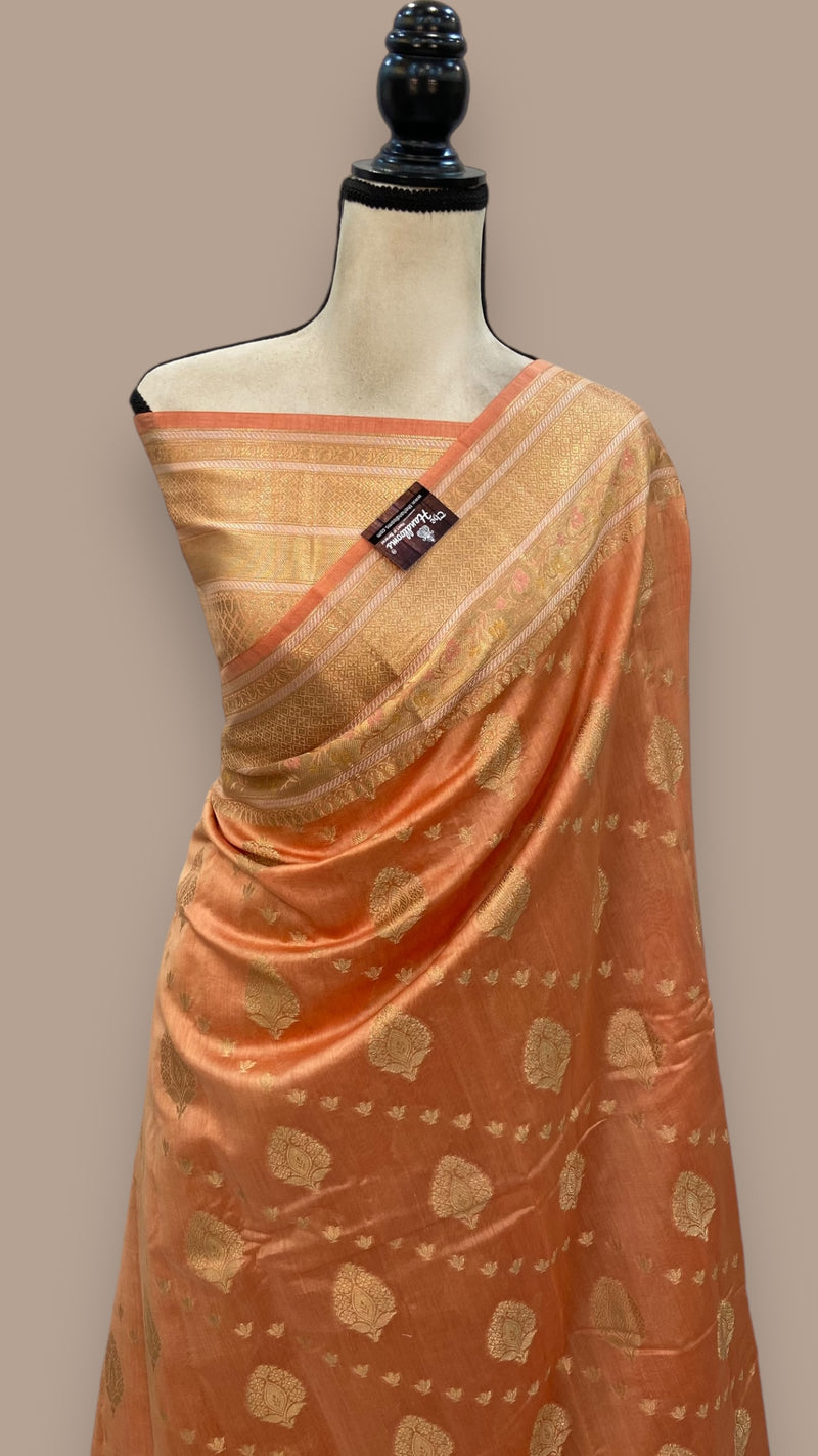 Pure Cotton Banarasi Handloom Saree - The Handlooms