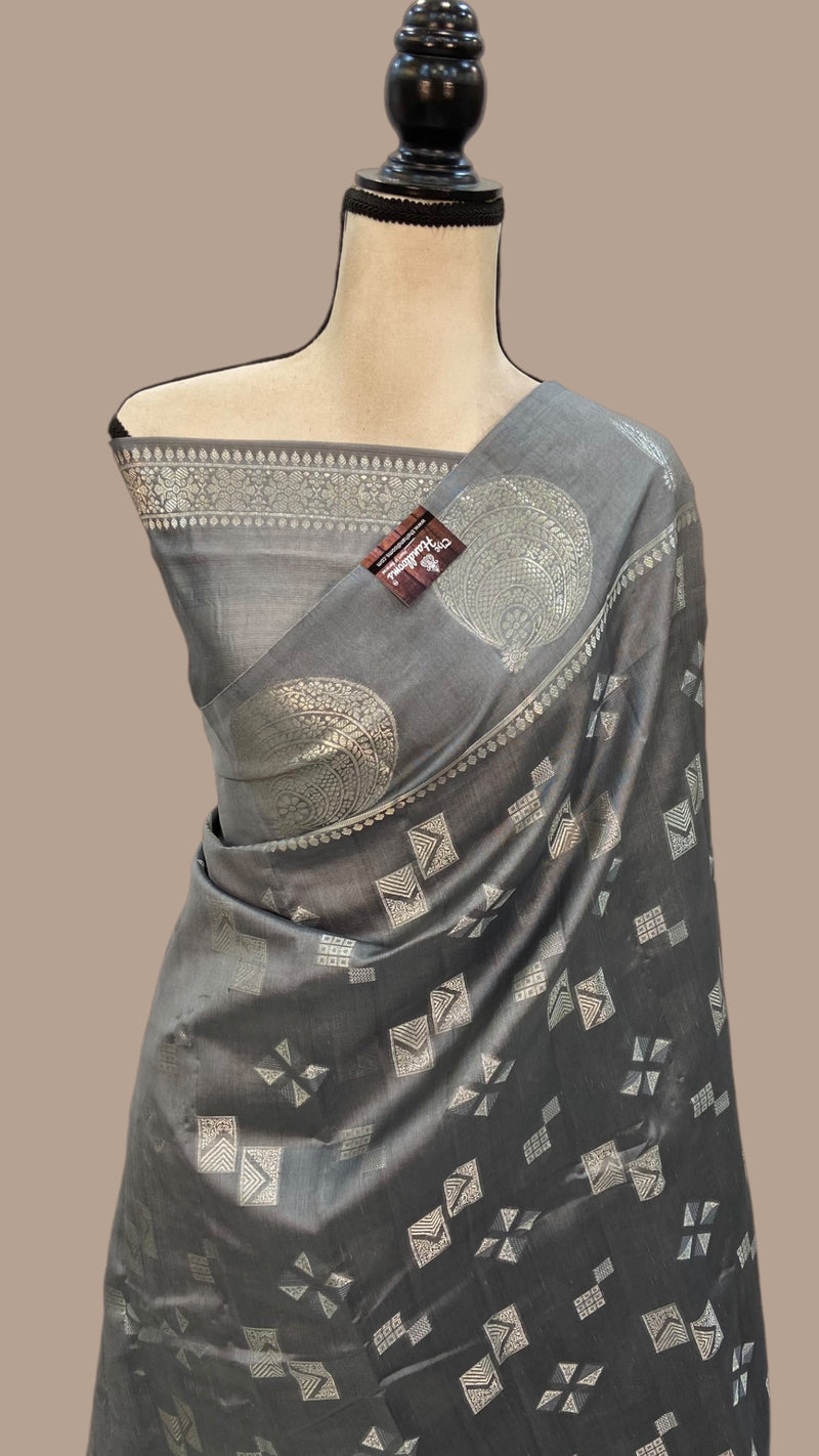 Pure Mango Silk Banarasi Handloom Saree - The Handlooms