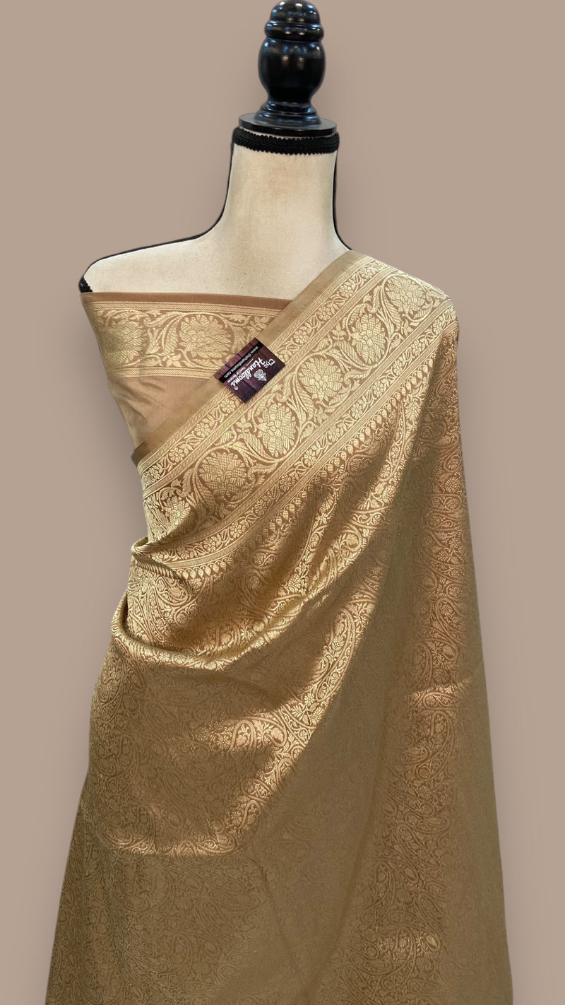 Pure Katan Silk Banarasi Handloom Saree - Tanchui Brocade - The Handlooms