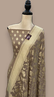 Khaddi Georgette Banarasi Dress material - The Handlooms