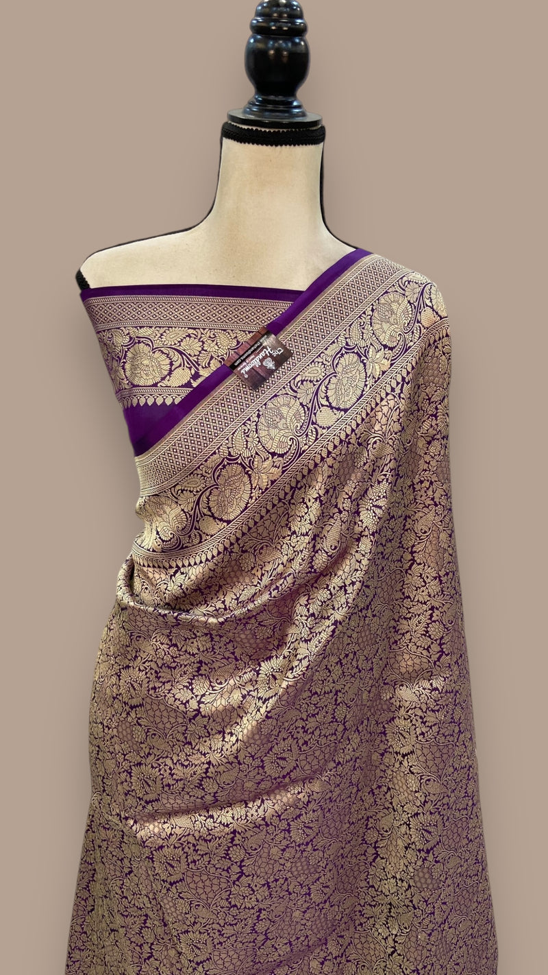 Pure Katan Silk Banarasi Handloom Saree - Tanchui Brocade - The Handlooms