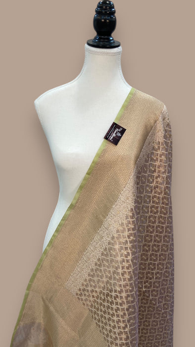 Pure Tissue Reshmi Zari Banarasi Brocade Handloom Dupatta