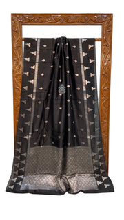 Pure Mango Silk Banarasi Handloom Saree - The Handlooms