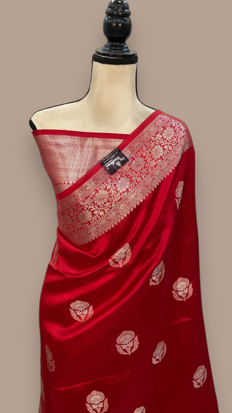 Pure Mango Silk Banarasi Handloom Saree - The Handlooms