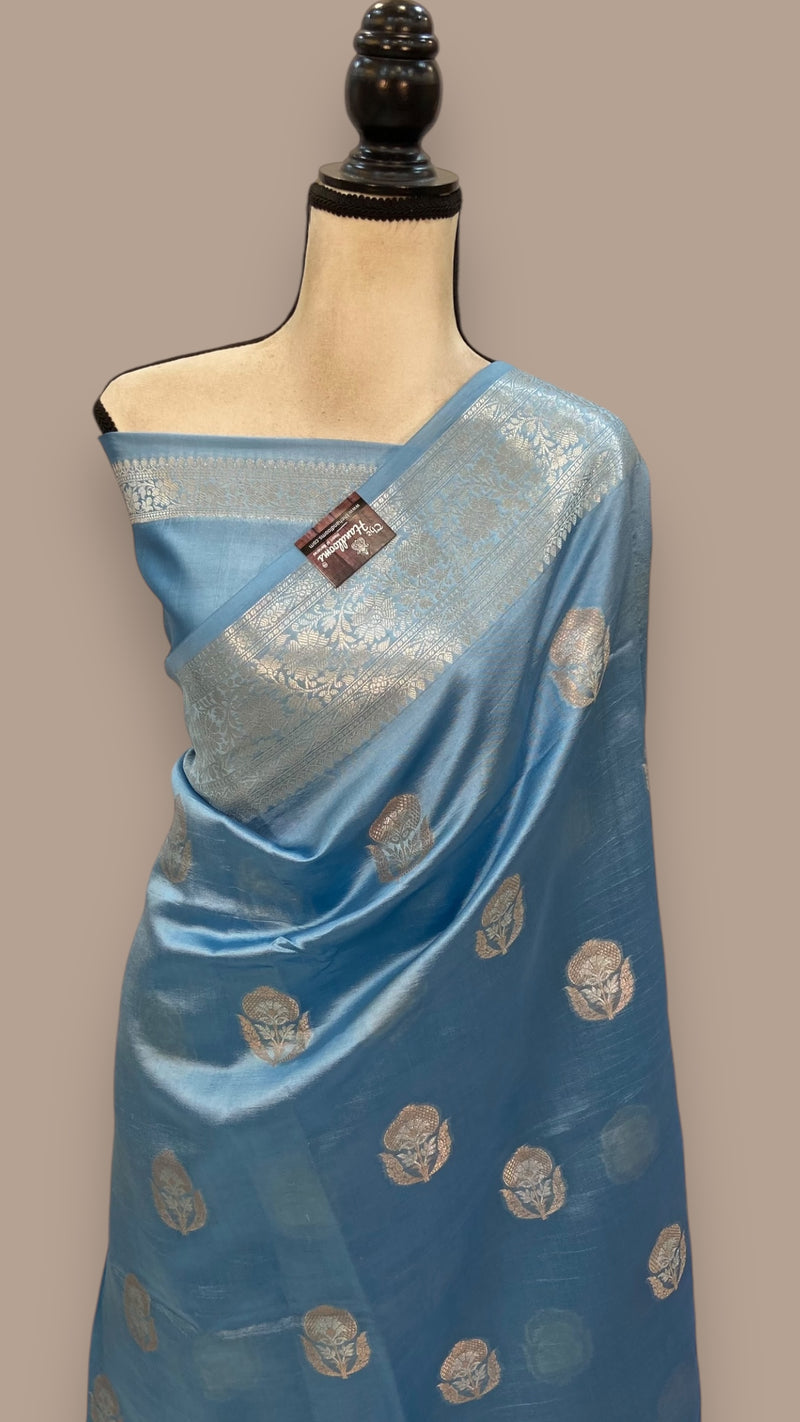 Pure Mango Silk Banarasi Handloom Saree - The Handlooms