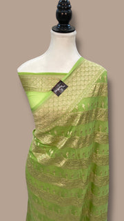 Khaddi Georgette Handloom Banarasi Saree - The Handlooms