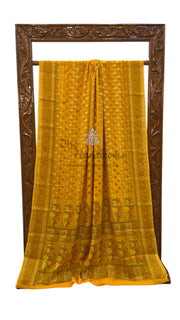 Pure Chiffon Khaddi Banarasi Saree - The Handlooms